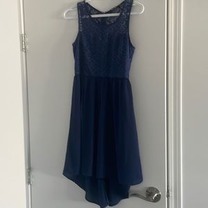Doe and Rae hi-lo dress with lace bodice